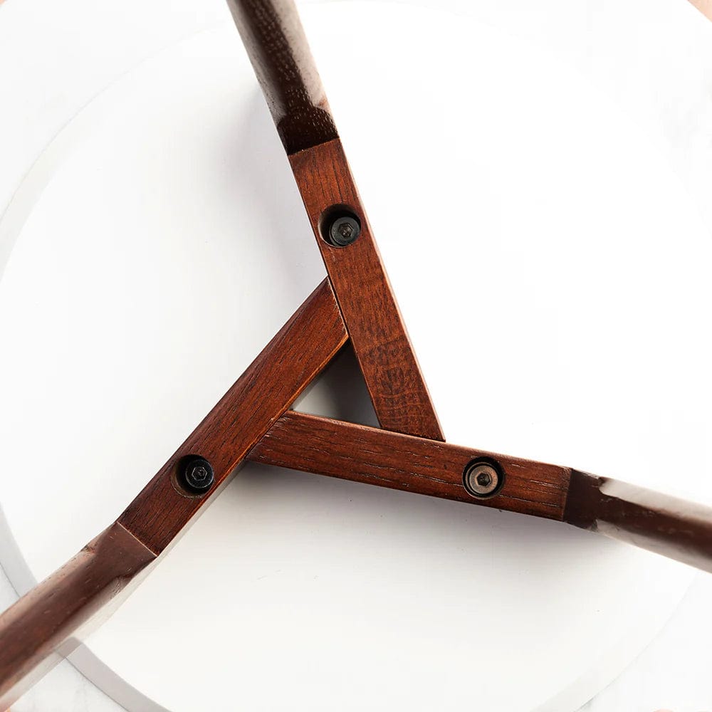 The Bianco Collection Stella 31" Round Italian Carrara White Marble Coffee Table