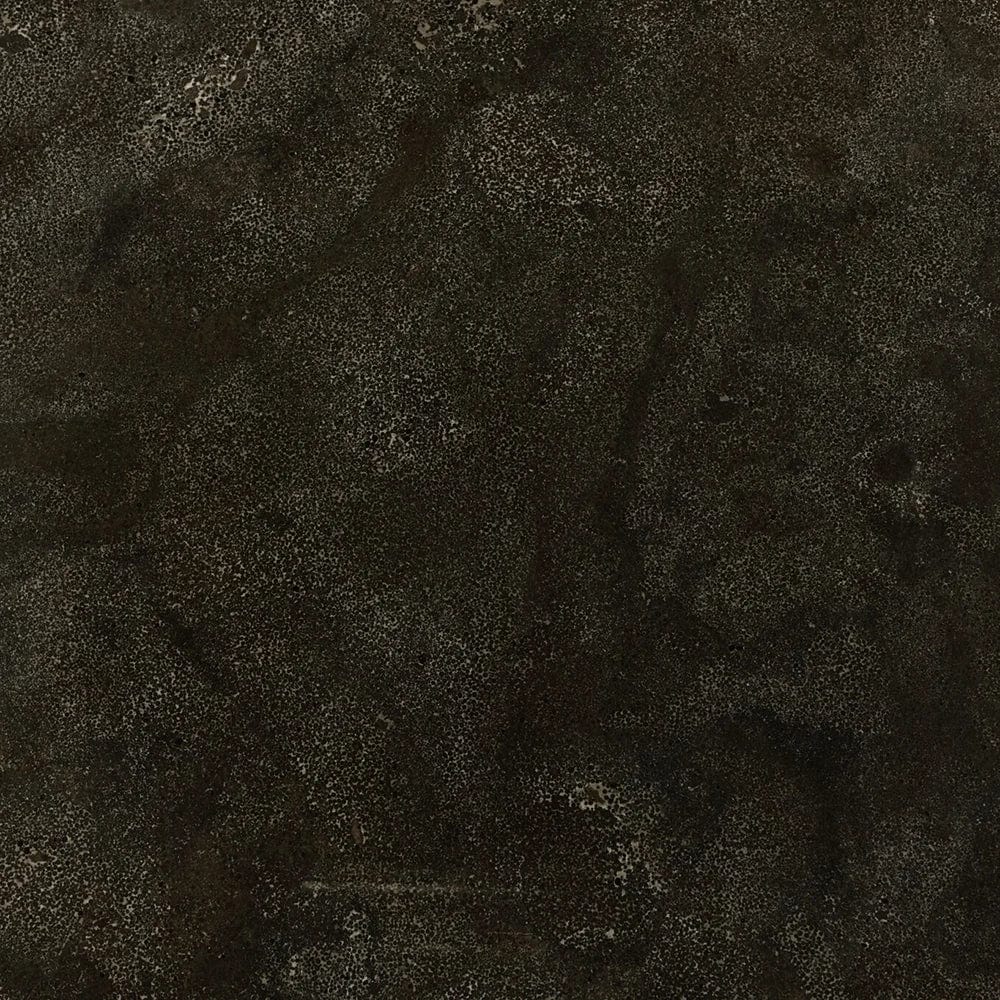 The Bianco Collection Stella 31" Round Italian Black Marble Coffee Table with Walnut Legs TBC-4060-PT2810-BLK