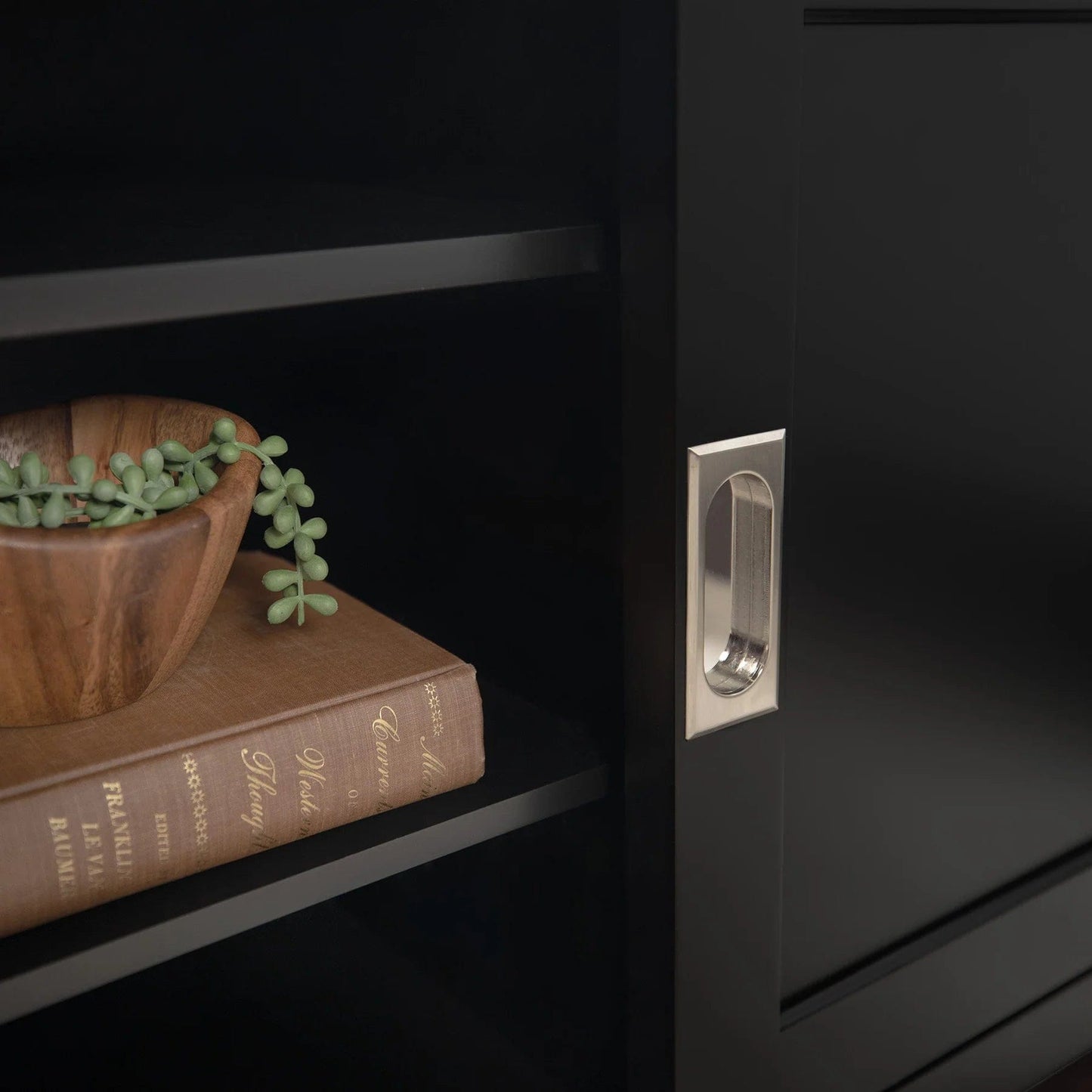 Walker Edison Fullview Traditional Wood TV Stand W70C25SDBL