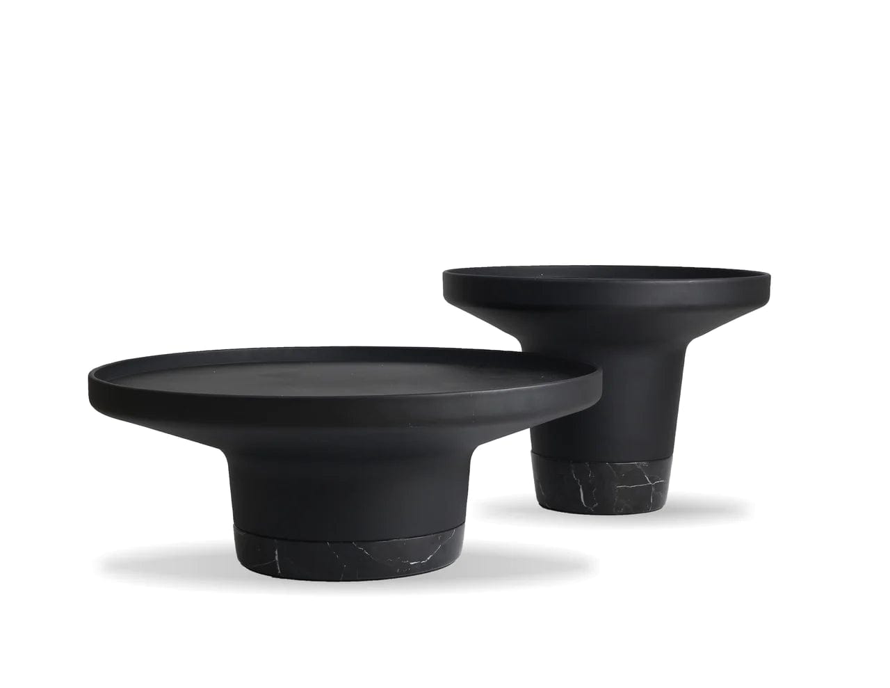 Mobital USA Spacer Coffee Table Powder Coated Matte Black Aluminum Top WCO-SPAC-MBLA-MARBL - Essential Livingroom