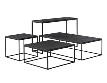 Mobital USA Onix Sofa Table Black Nero Marquina Marble WSO-ONIX-BLAC-ST2PC - Essential Livingroom