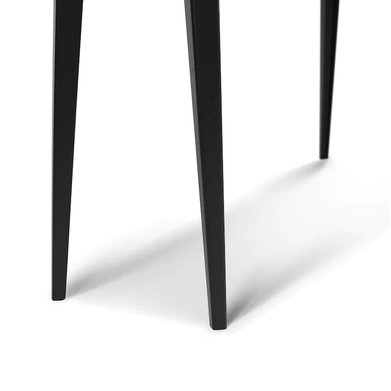 The Bianco Collection Campo 53" Rectangular Italian Carrara White Marble Console Table with Metal Legs TBC-4062-PT1512-WHT