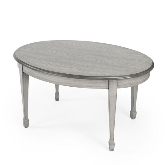 Butler Specialty Company Clayton Oval Wood Coffee Table, Gray 1234418