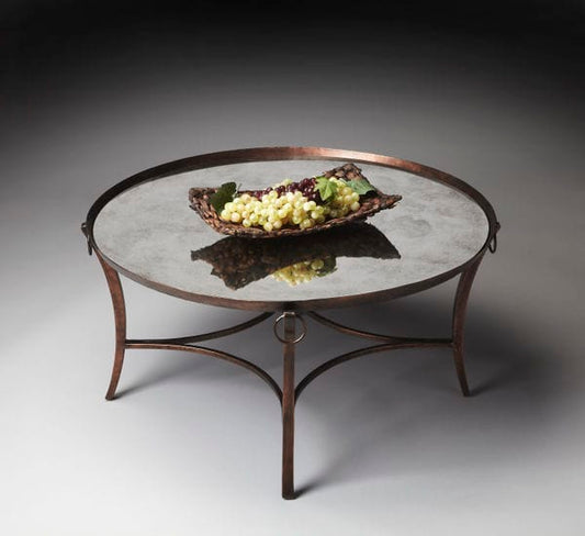 Butler Specialty Company Marilyn Metal & Mirrored Coffee Table, Copper 1289025
