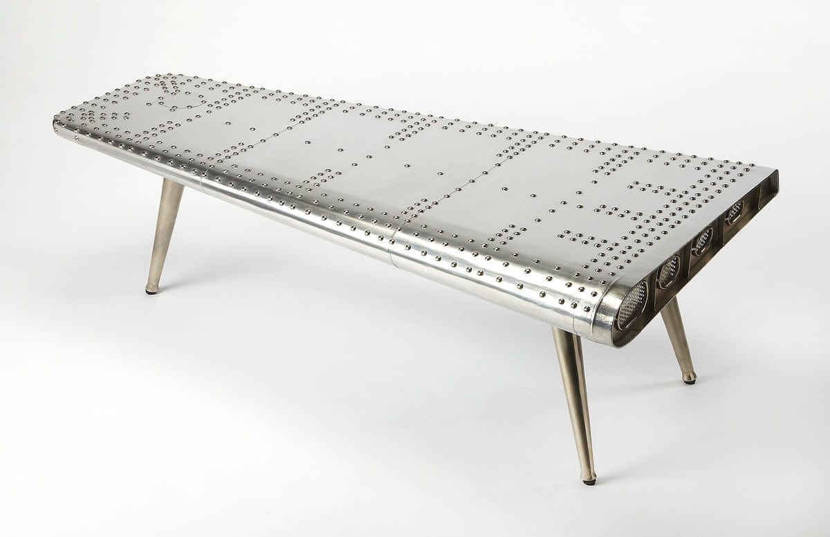 Butler Specialty Company Midway Aviator Coffee Table, Silver 2061025