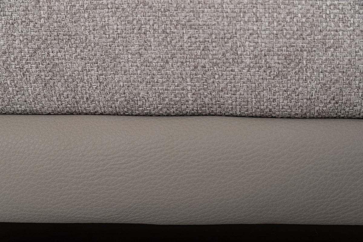 Homeroots 39" Grey Fabric Foam Wood and Stainless Steel Sectional Sofa 283228