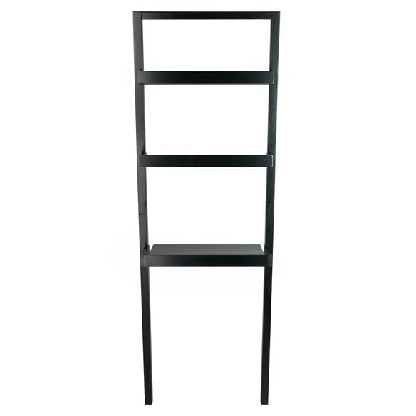 Winsome Bellamy 3-Pc Leaning Desk & Shelf Set, Black 29335 - Essential Livingroom