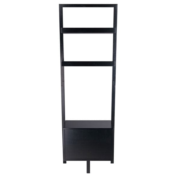 Winsome Bellamy 3-Pc Leaning Desk & Shelf Set, Black 29335 - Essential Livingroom