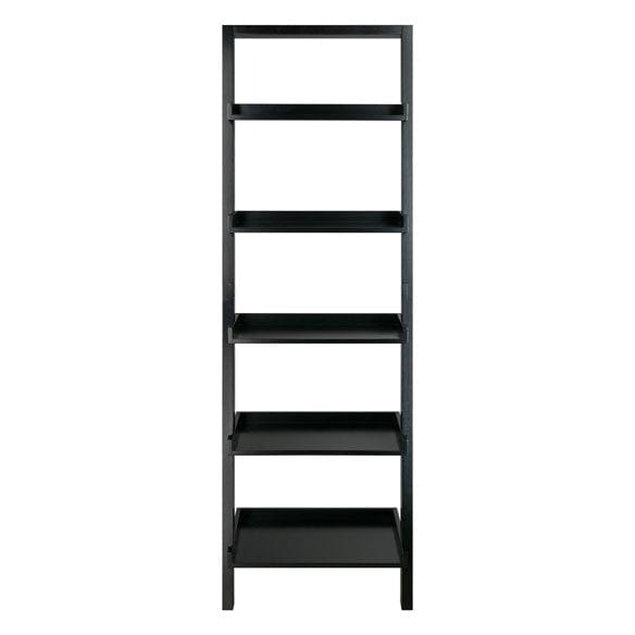 Winsome Bellamy 3-Pc Leaning Desk & Shelf Set, Black 29335 - Essential Livingroom