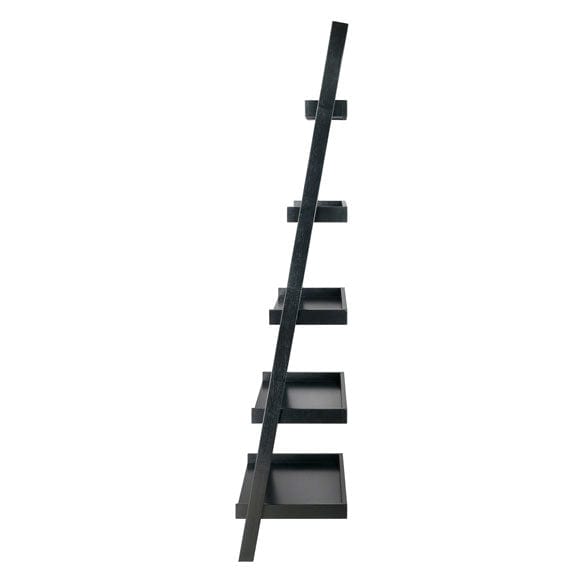 Winsome Bellamy 3-Pc Leaning Desk & Shelf Set, Black 29335 - Essential Livingroom