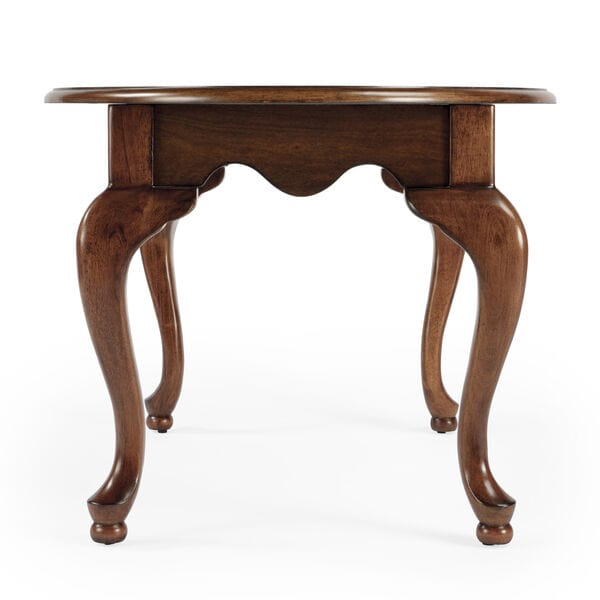 Butler Specialty Company Grace Oval 4 Legs Coffee Table, Medium Brown 3012101