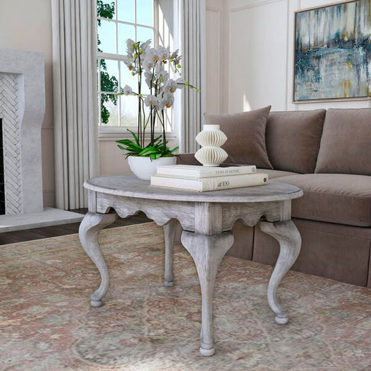 Butler Specialty Company Grace Oval 4 Legs Coffee Table, Gray 3012418