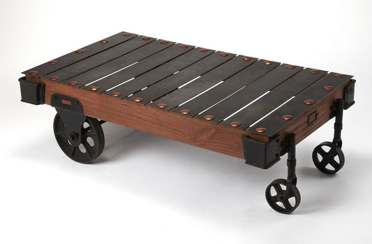 Butler Specialty Company Chesterfield Industrial Chic Coffee Table, Gray 3965330