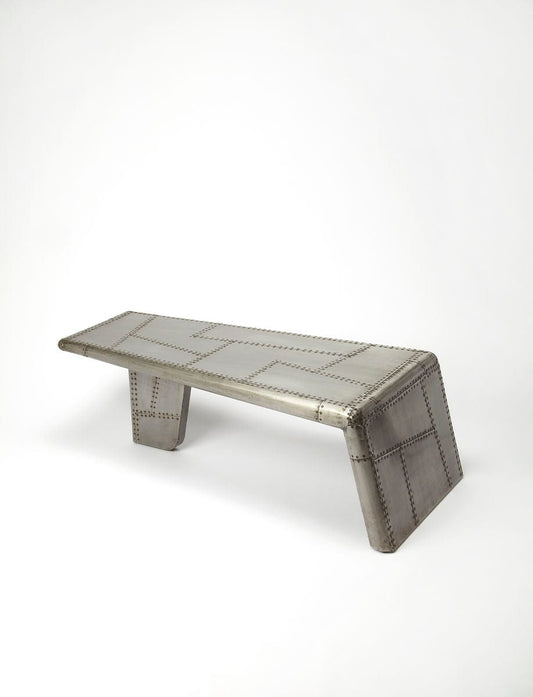 Butler Specialty Company Midway Aviator Metal Coffee Table, Silver 5153330
