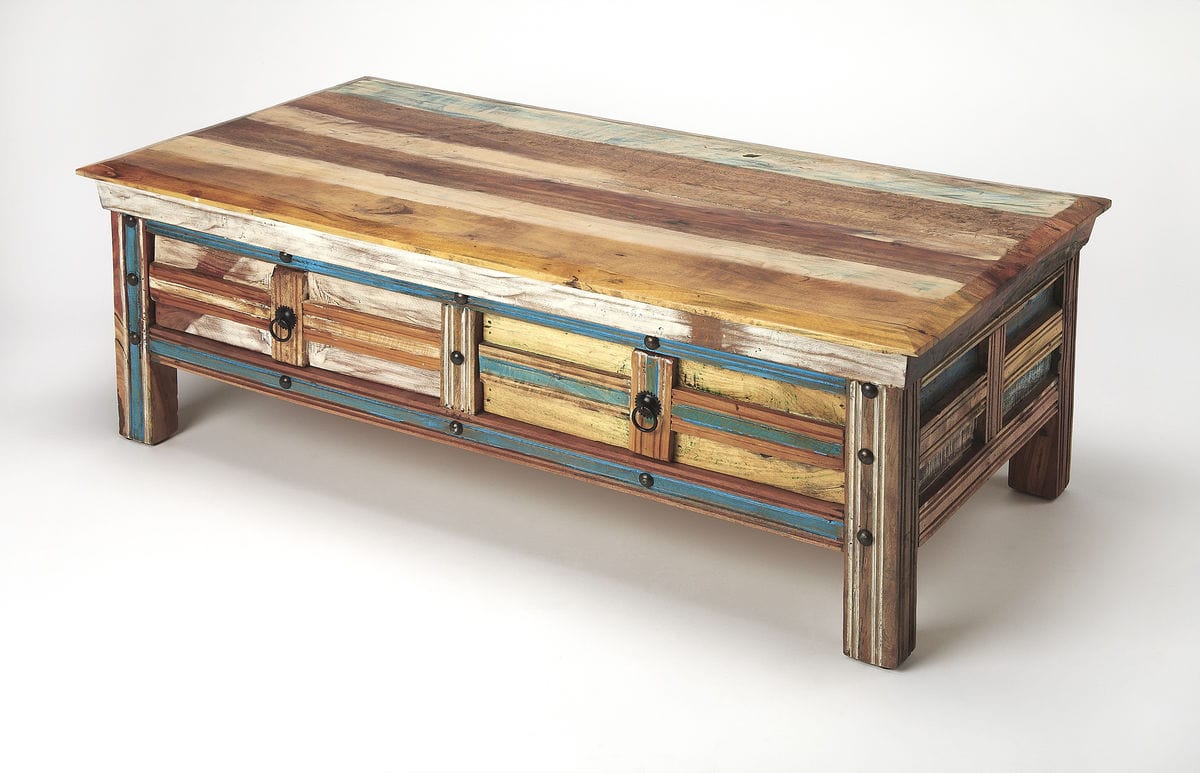 Butler Specialty Company Reverb Painted Rustic Coffee Table, Multi-Color 5259290