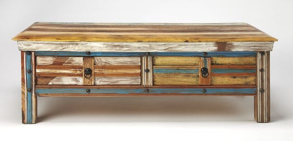 Butler Specialty Company Reverb Painted Rustic Coffee Table, Multi-Color 5259290