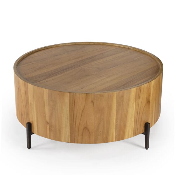Butler Specialty Company Tori Round Coffee Table, Light Brown 5514273