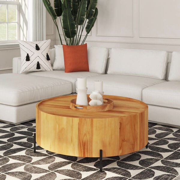 Butler Specialty Company Tori Round Coffee Table, Light Brown 5514273