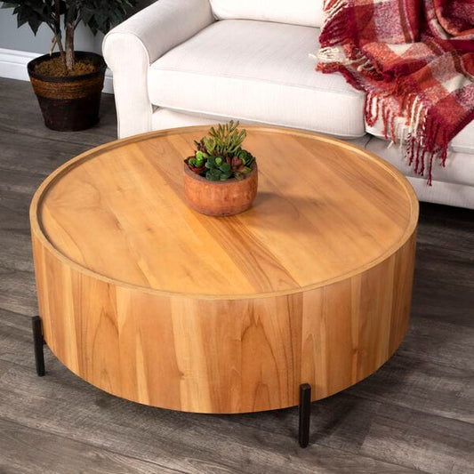 Butler Specialty Company Tori Round Coffee Table, Light Brown 5514273