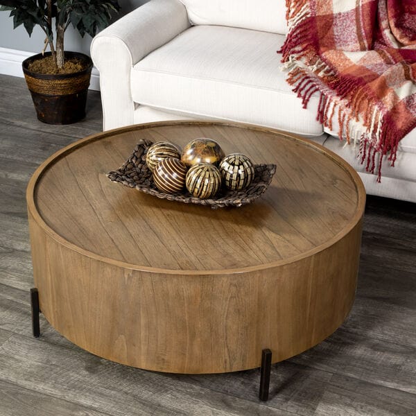 Butler Specialty Company Tori Round Coffee Table, Medium Brown 5514274