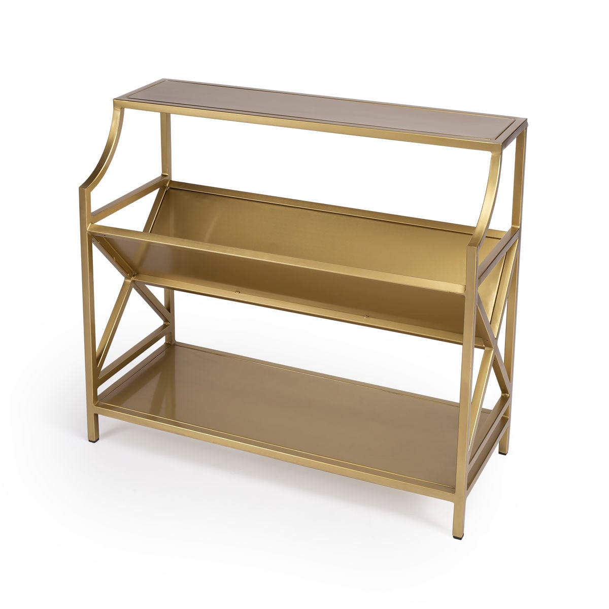 Butler Specialty Company Keats Library 2 Tier 36"W Bookcase, Gold 6112330