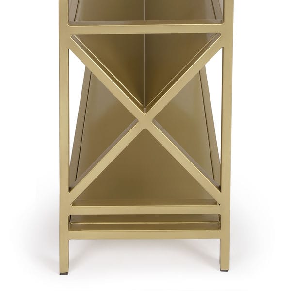 Butler Specialty Company Keats Library 2 Tier 36"W Bookcase, Gold 6112330