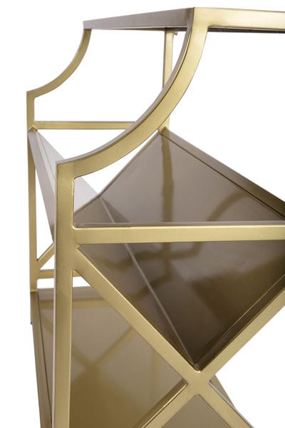 Butler Specialty Company Keats Library 2 Tier 36"W Bookcase, Gold 6112330