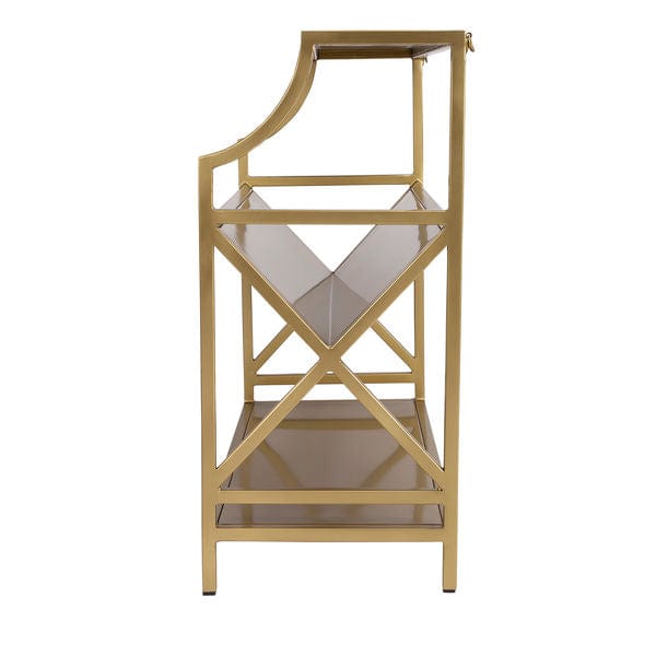 Butler Specialty Company Keats Library 2 Tier 36"W Bookcase, Gold 6112330