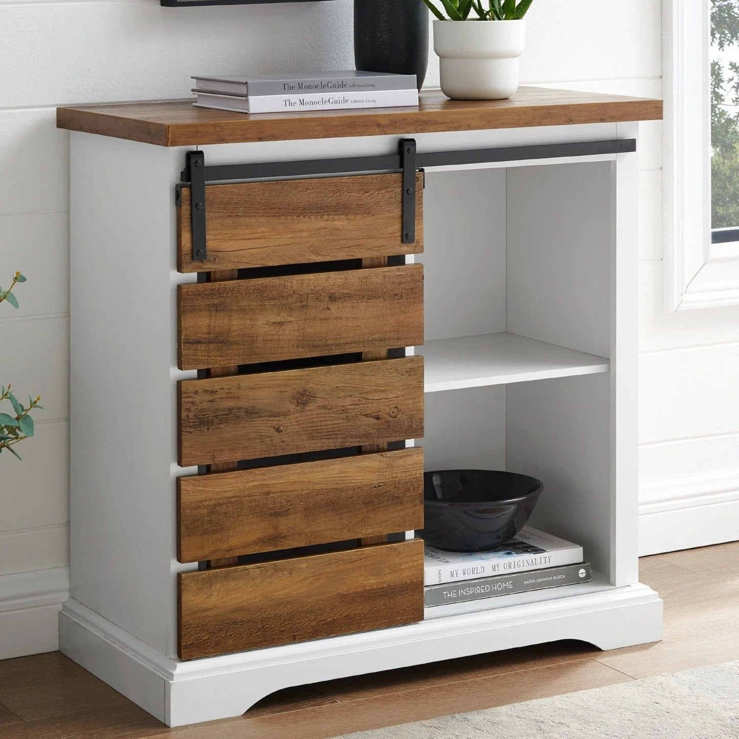 Walker Edison Rustic Farmhouse Console