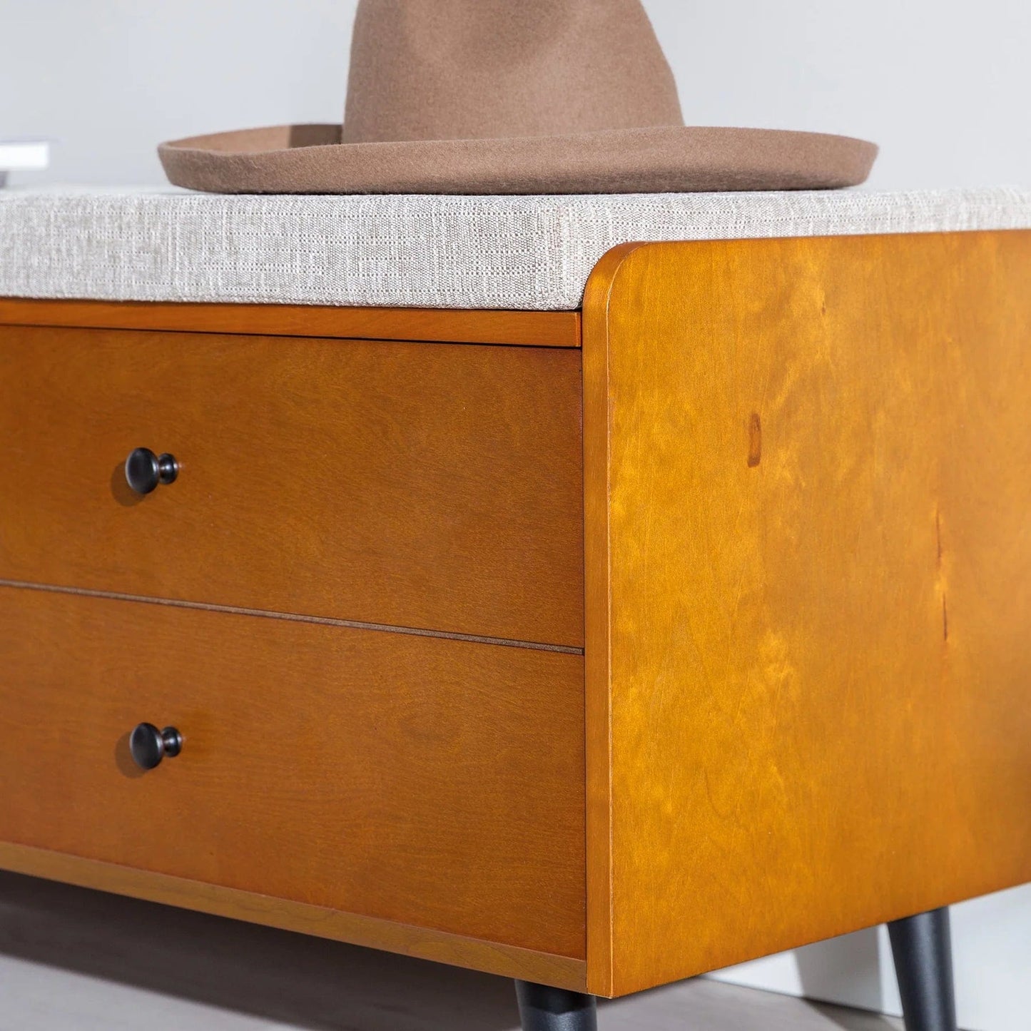 Walker Edison Mid-Century Storage Bench