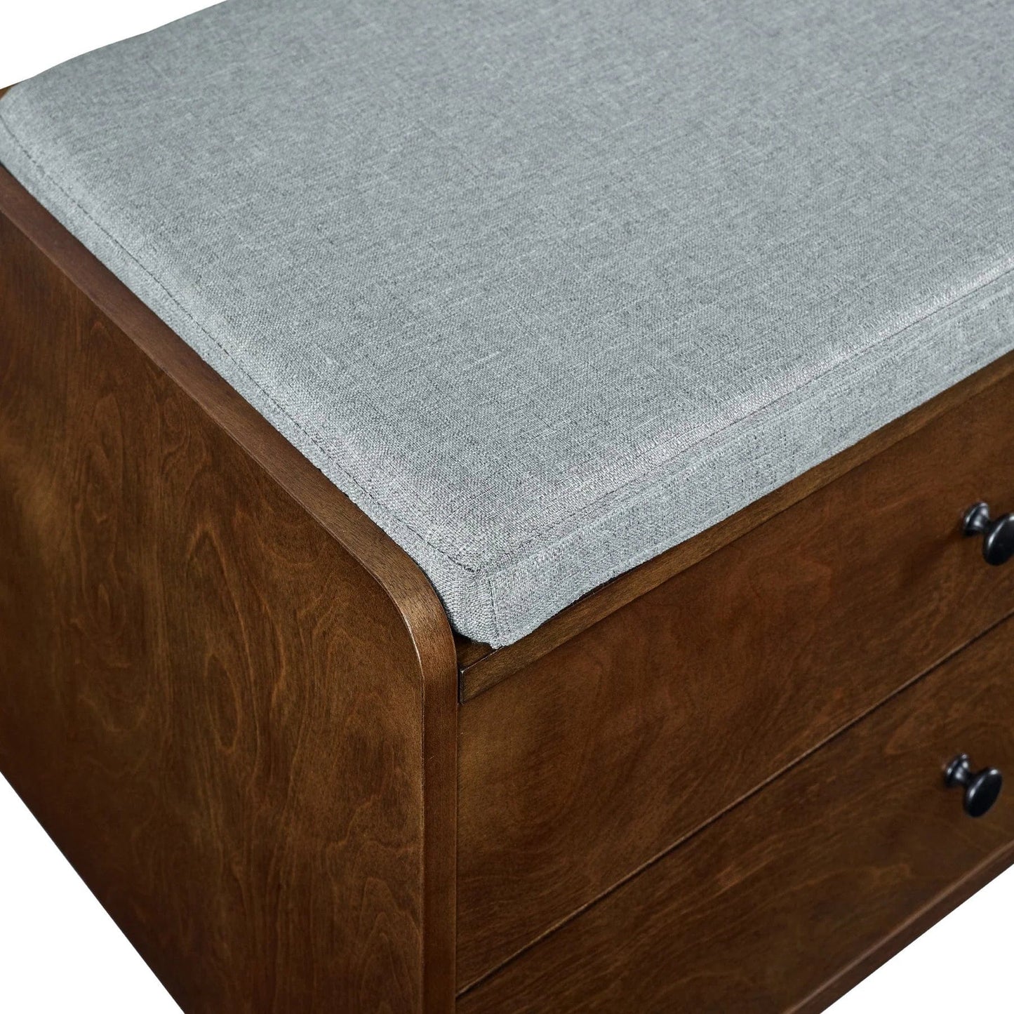 Walker Edison Mid-Century Storage Bench