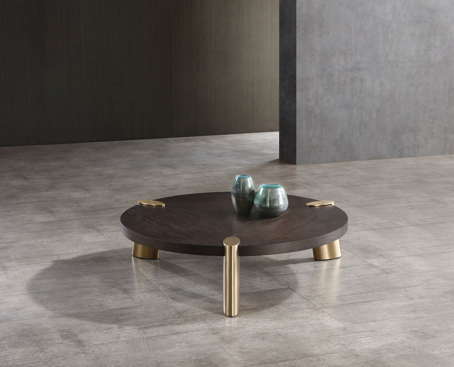 Whiteline Mimeo Large round Coffee Table - Essential Livingroom