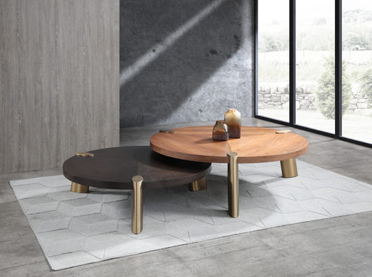 Whiteline Mimeo Large round Coffee Table - Essential Livingroom