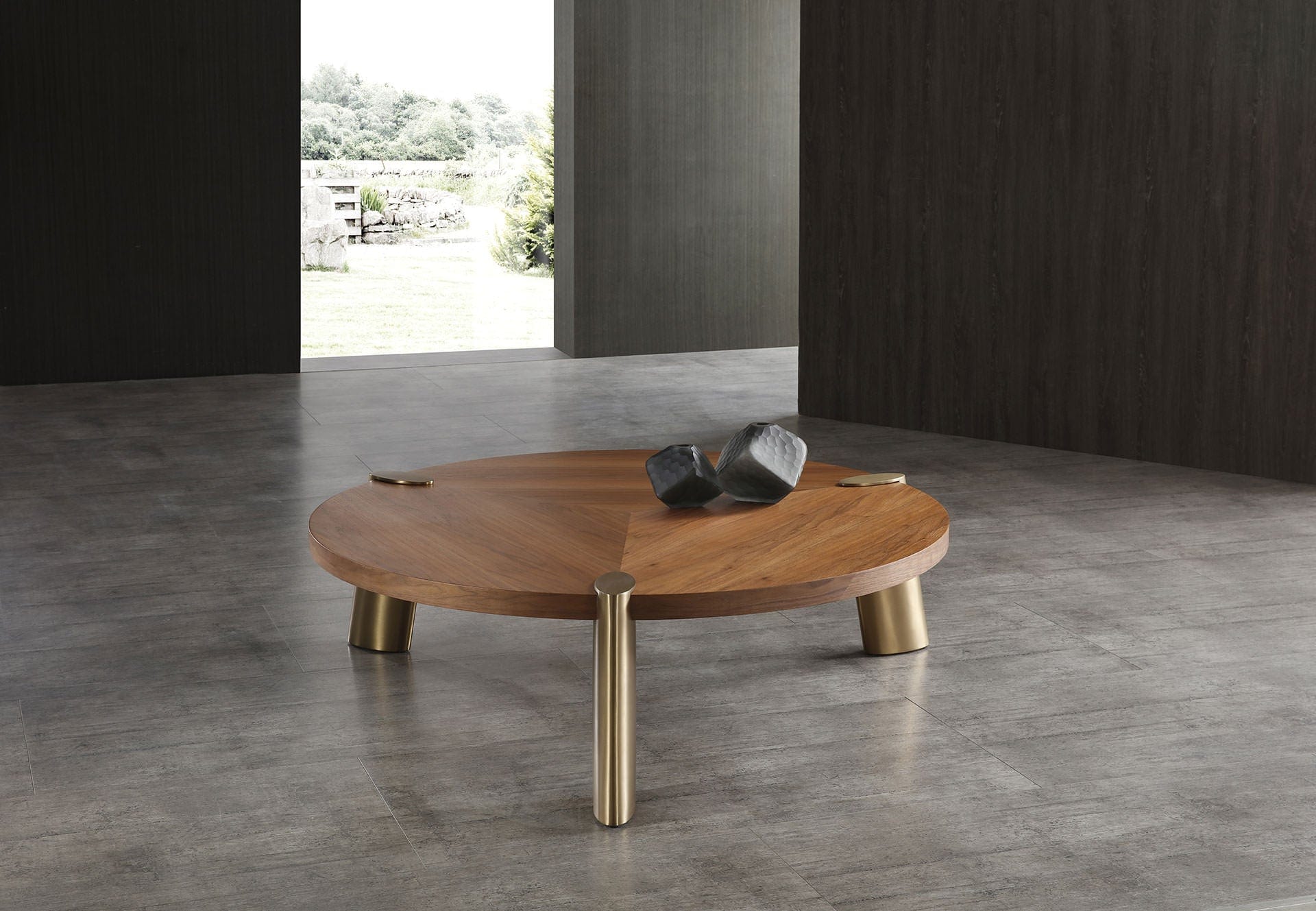 Whiteline Mimeo Large round Coffee Table - Essential Livingroom