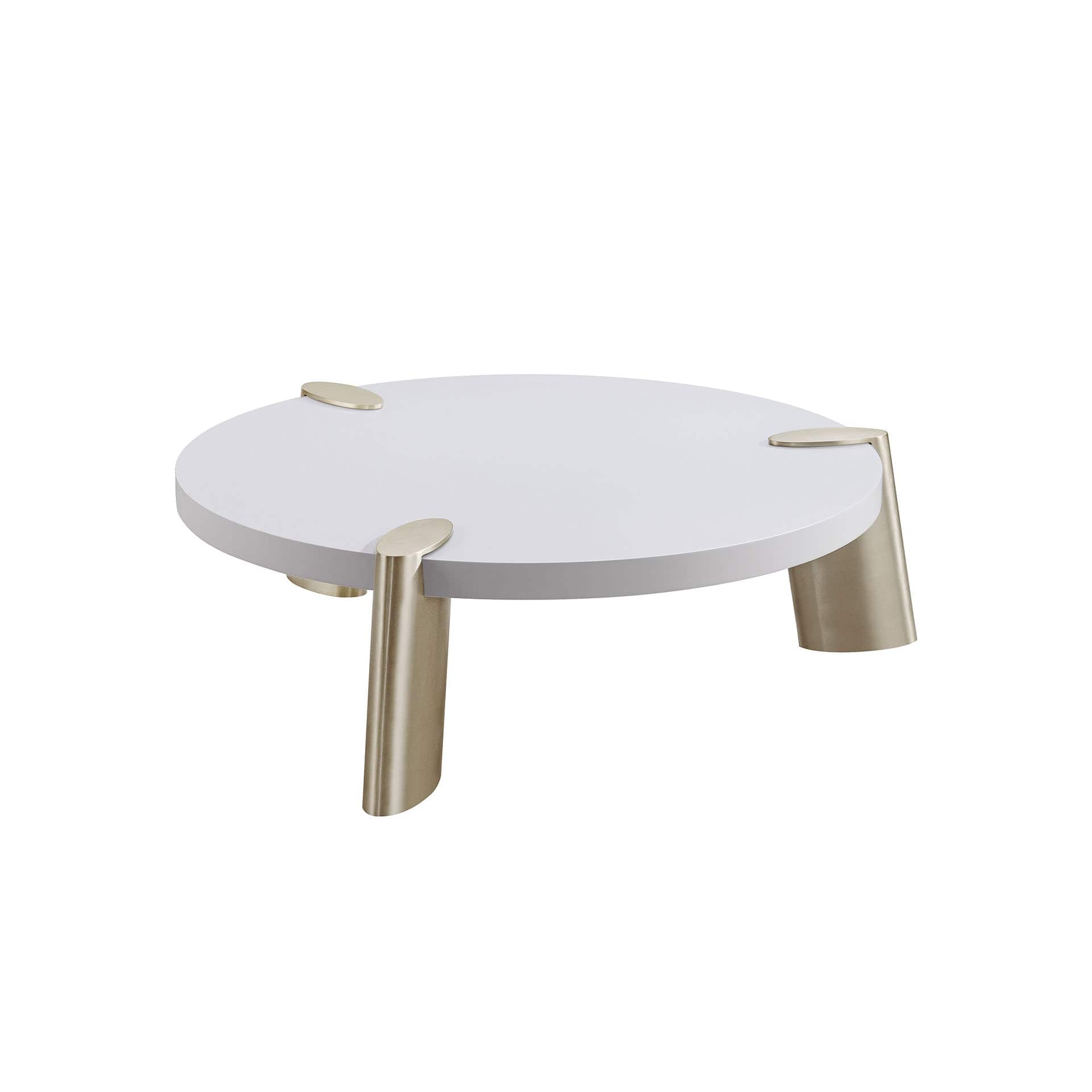 Whiteline Mimeo Large round Coffee Table - Essential Livingroom