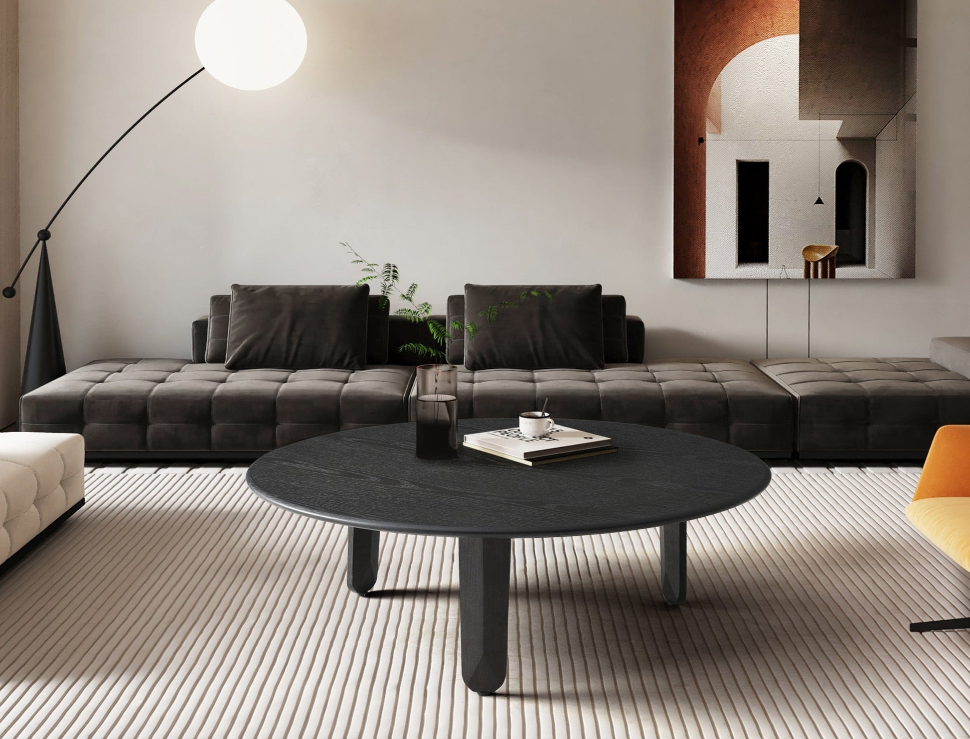 Whiteline Luna Coffee Table CT1898-DGRY - Essential Livingroom