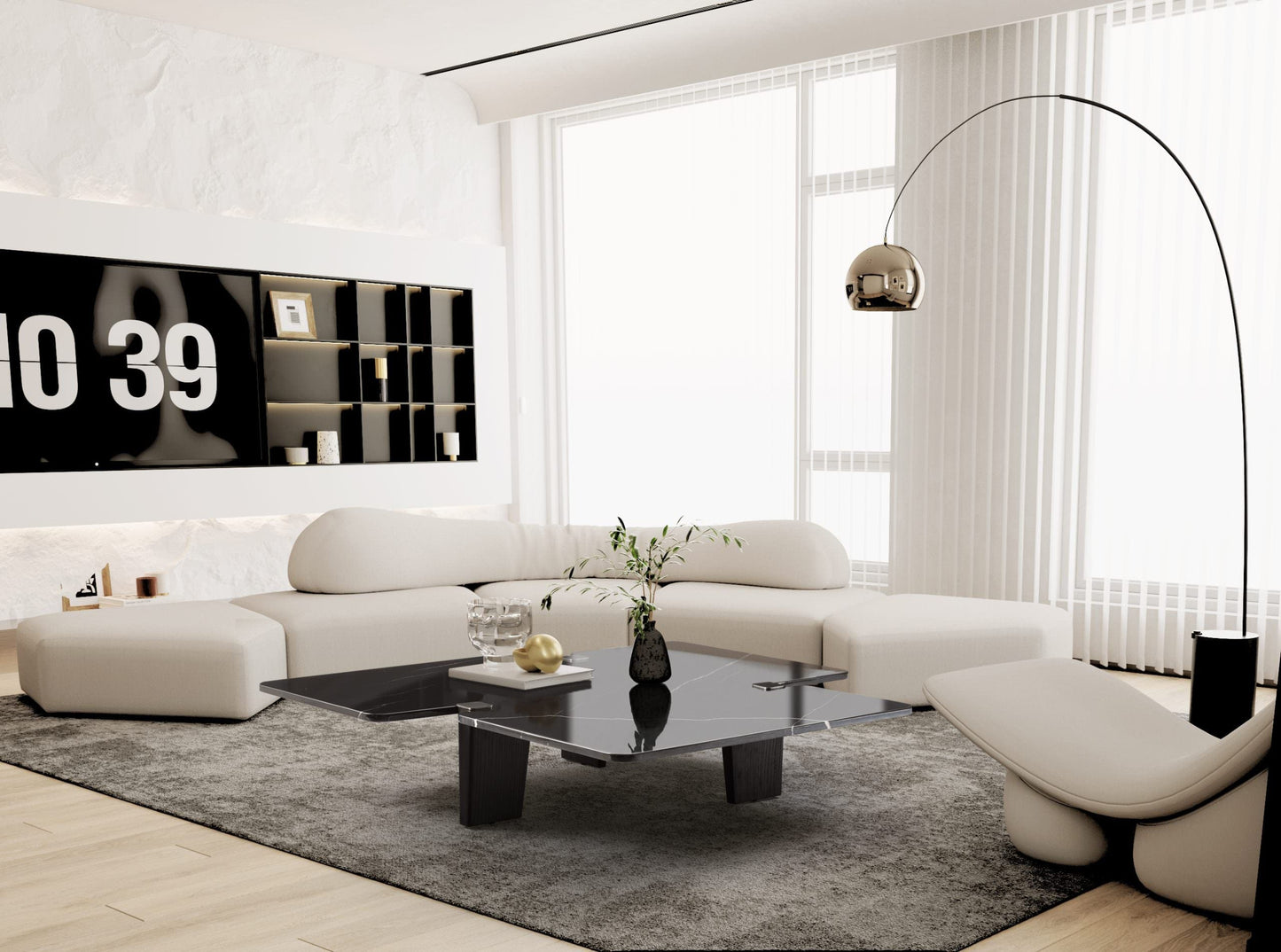 Whiteline Amora Coffee Table CT1901-BLK - Essential Livingroom