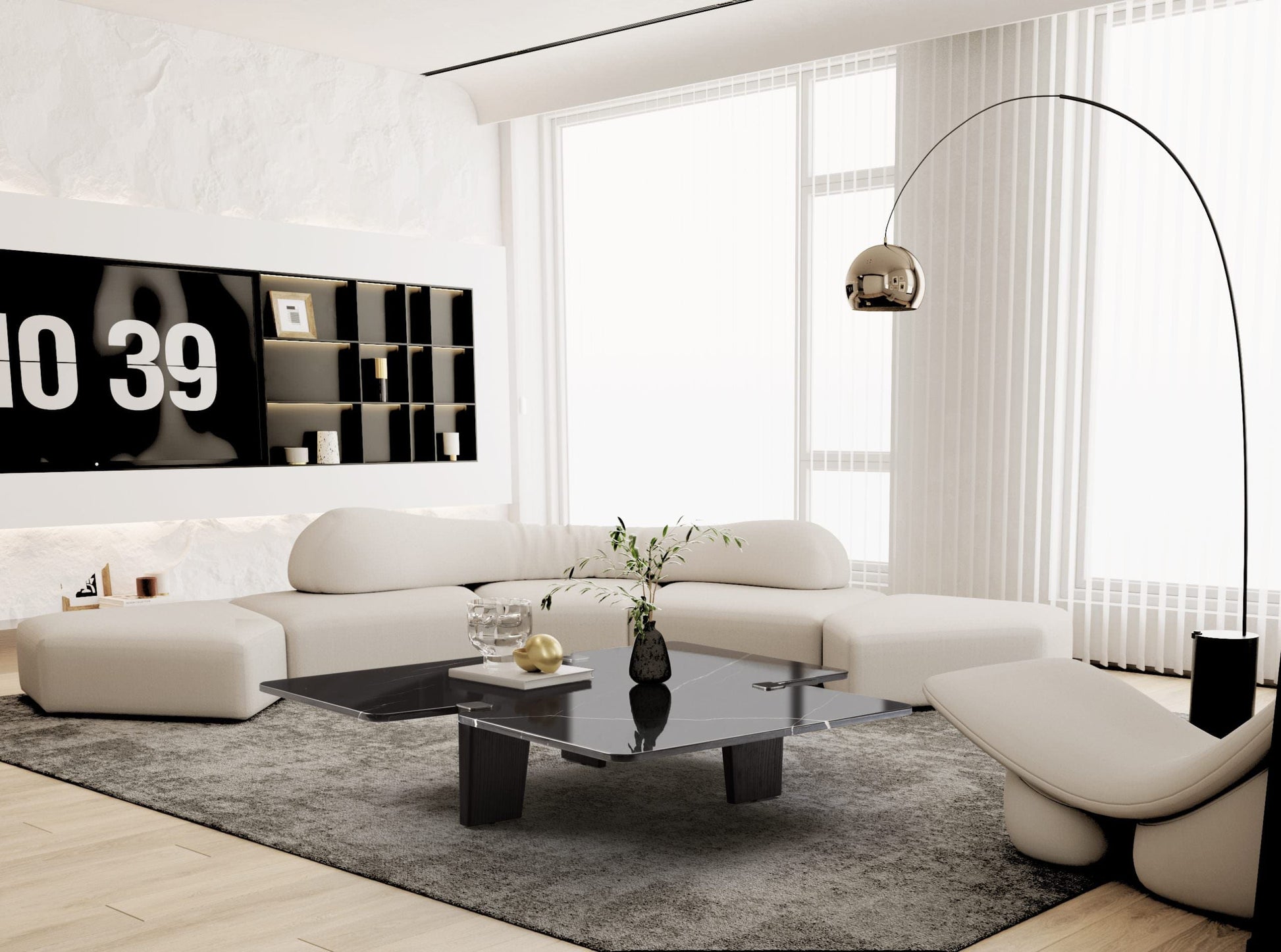 Whiteline Amora Coffee Table CT1901-BLK - Essential Livingroom