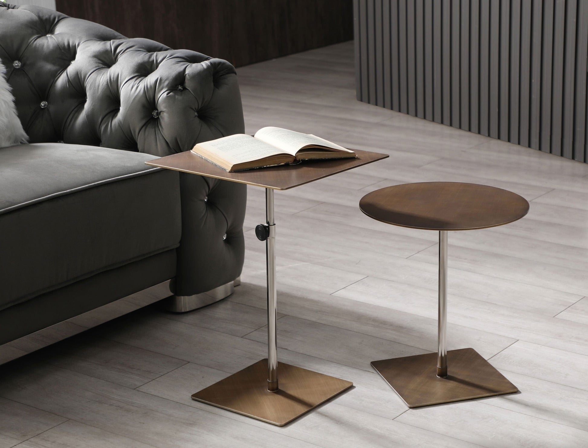 Whiteline Marley Side Table ST1877-BRZ - Essential Livingroom