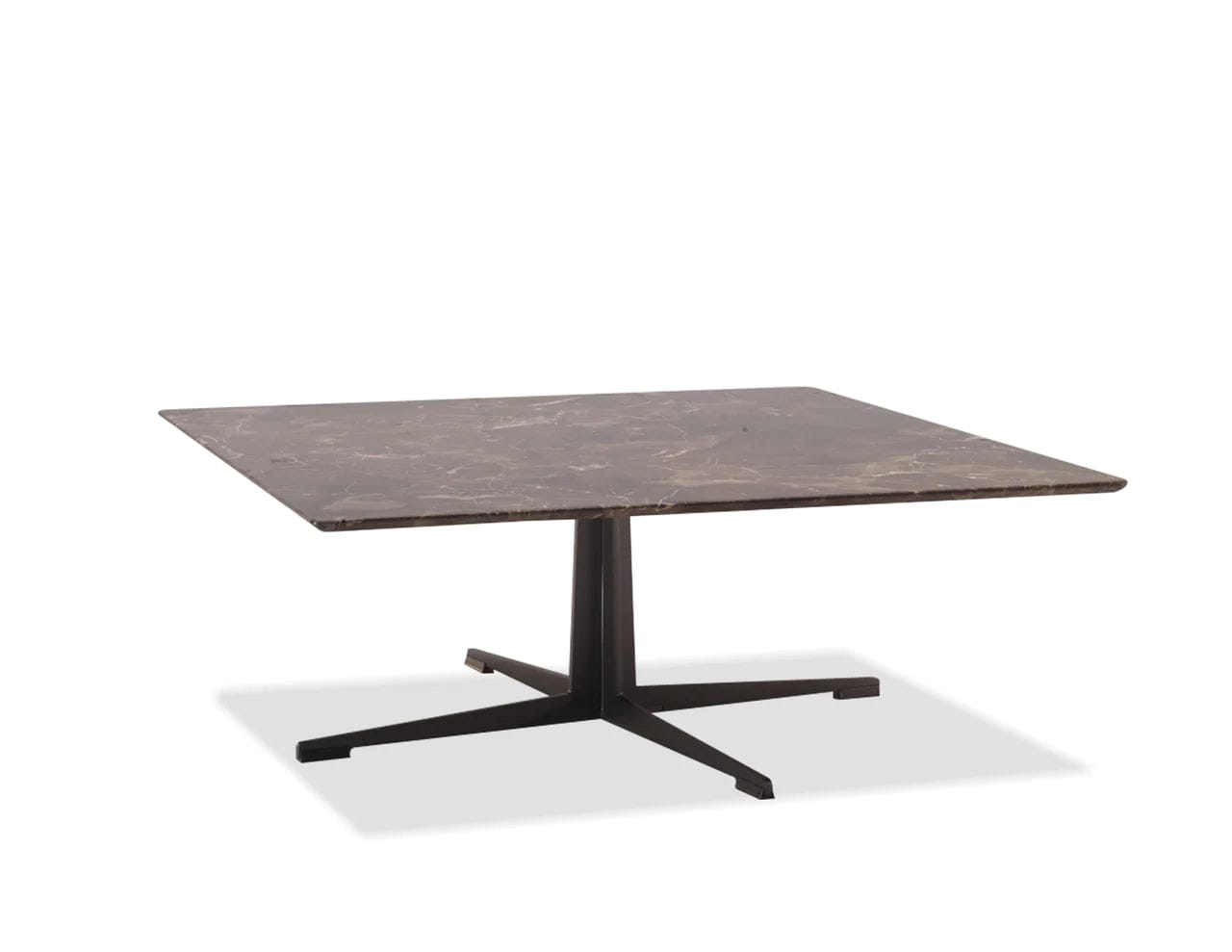 Mobital USA Navajo 39" Square Coffee Table Dark Emperador Marblee WCO-NAVA-DEMP-SQPCB - Essential Livingroom