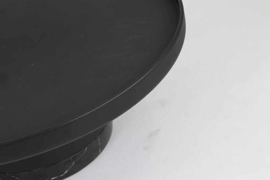 Mobital USA Spacer Coffee Table Powder Coated Matte Black Aluminum Top WCO-SPAC-MBLA-MARBL - Essential Livingroom