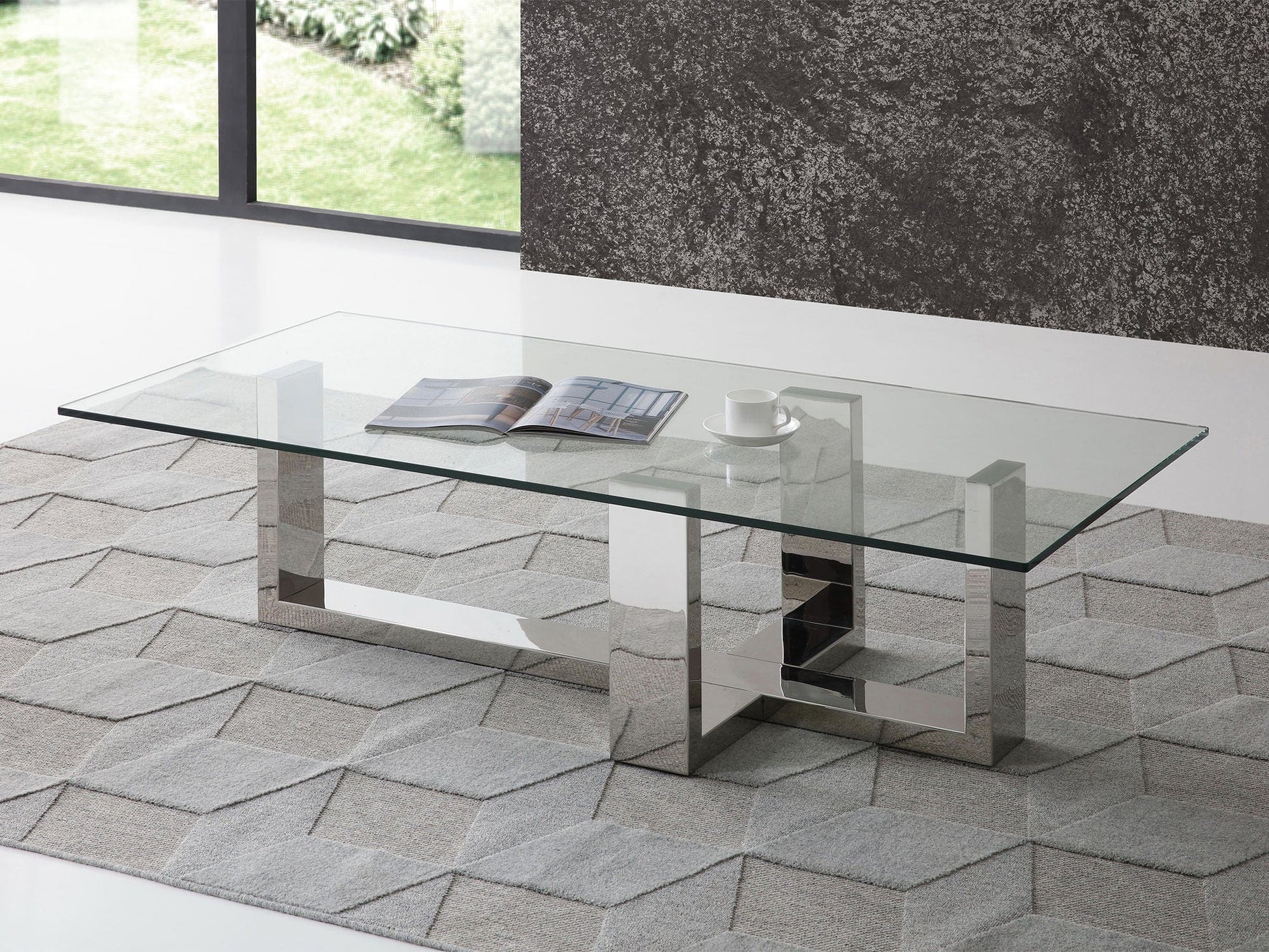 Whiteline Blake Rectangle coffee table CT1439 - Essential Livingroom